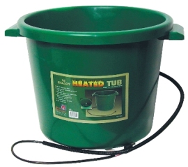 16 Gallon Heated Livestock Bucket 200W  