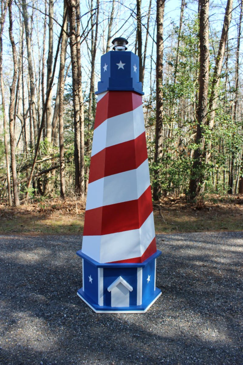 How To Build A Patriotic Usa Lawn Lighthouse Diy Wood Plans