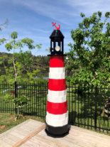 lawn lighthouse project red and white