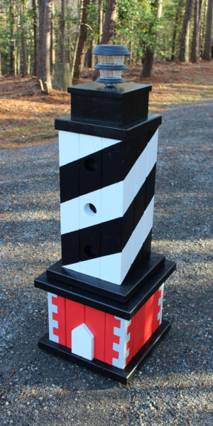 Cape Hatteras lighthouse made out of 2 x 4 lumber