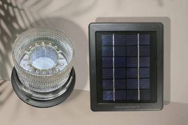 LED solar revolving lighthouse beacon